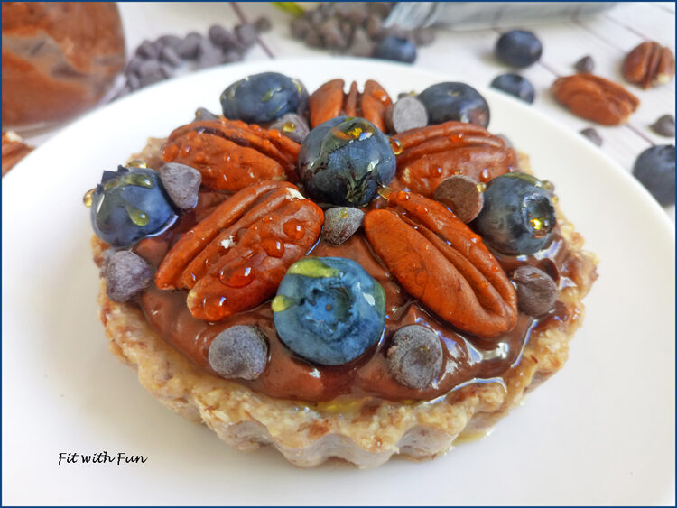 Crostatina senza cottura cioccolato e noci pecan
