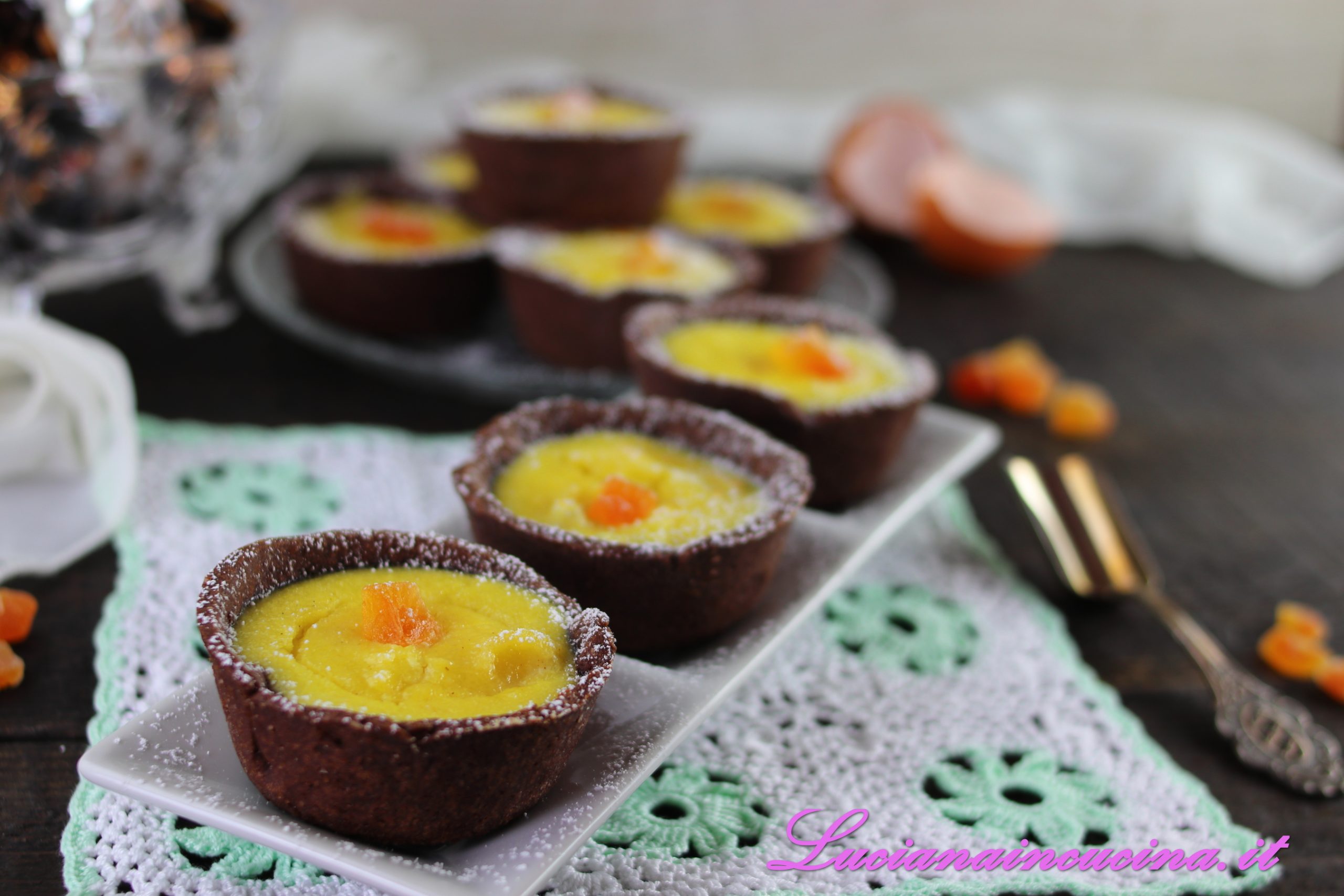Crostatine al cacao e cardamomo