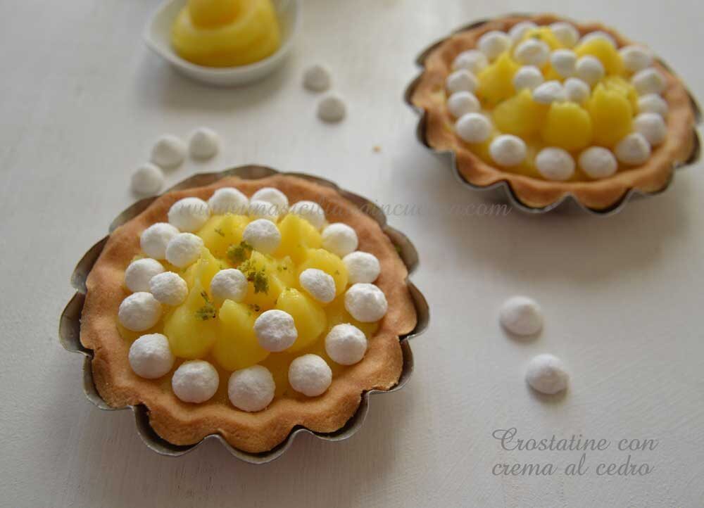 Crostatine con crema al cedro
