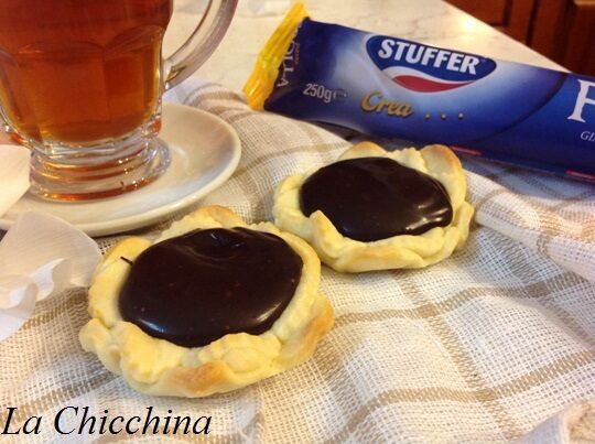 Crostatine con marmellata di arance e ganache al cioccolato fondente