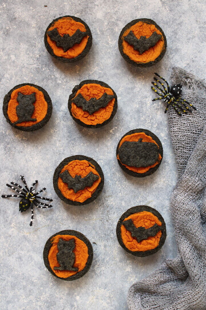 Crostatine di halloween con patate dolci