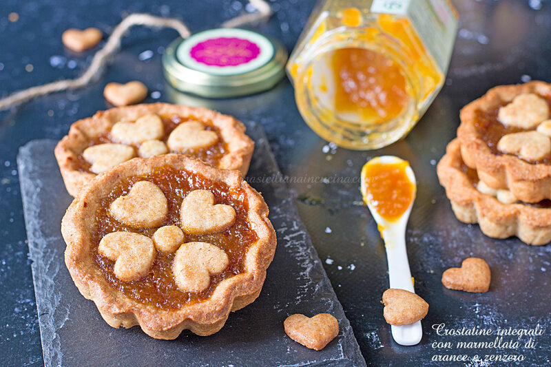 Crostatine integrali marmellata di arance e zenzero