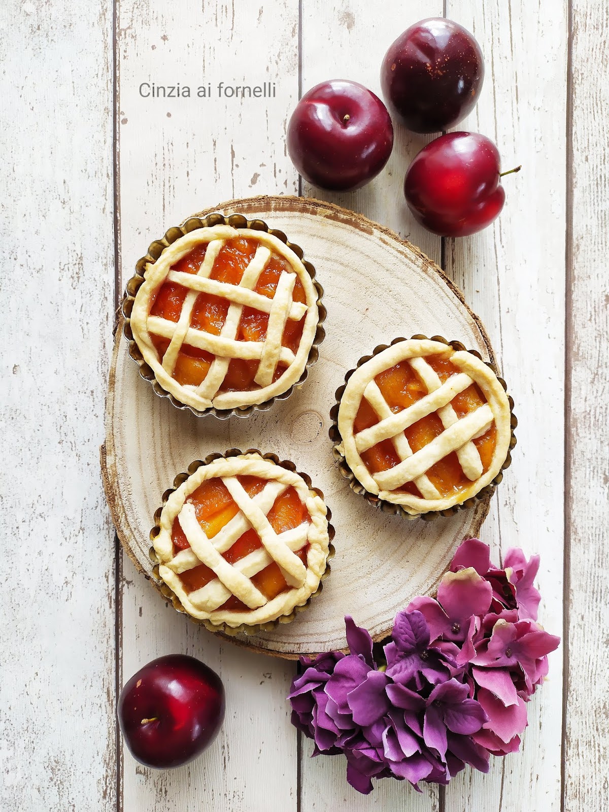 Crostatine vegan alle prugne col bimby
