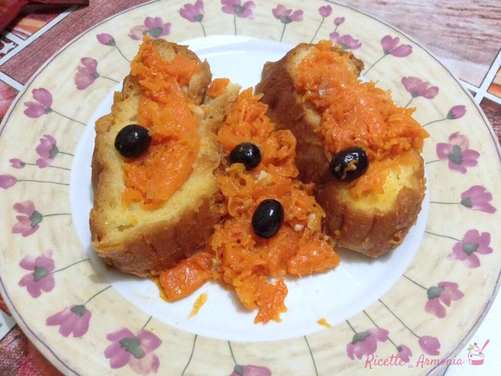 Crostini di zucca muscade