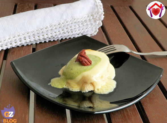 Crostone con scamorza e salsa di ciuffi di carote