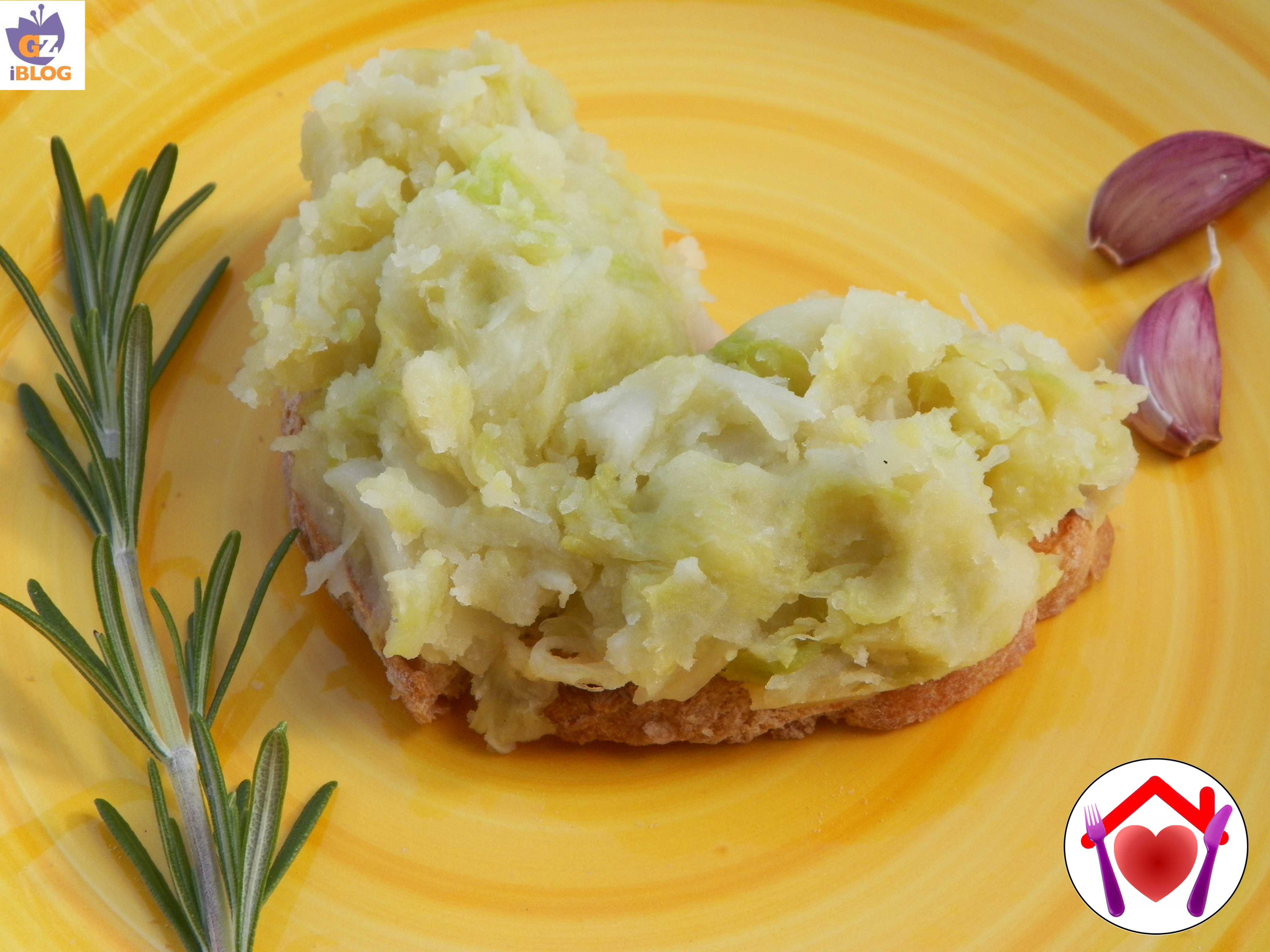 Crostone di cavolo e patate