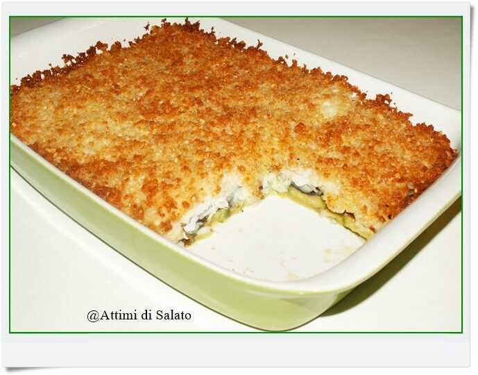 Crumble di baccalà e zucchine