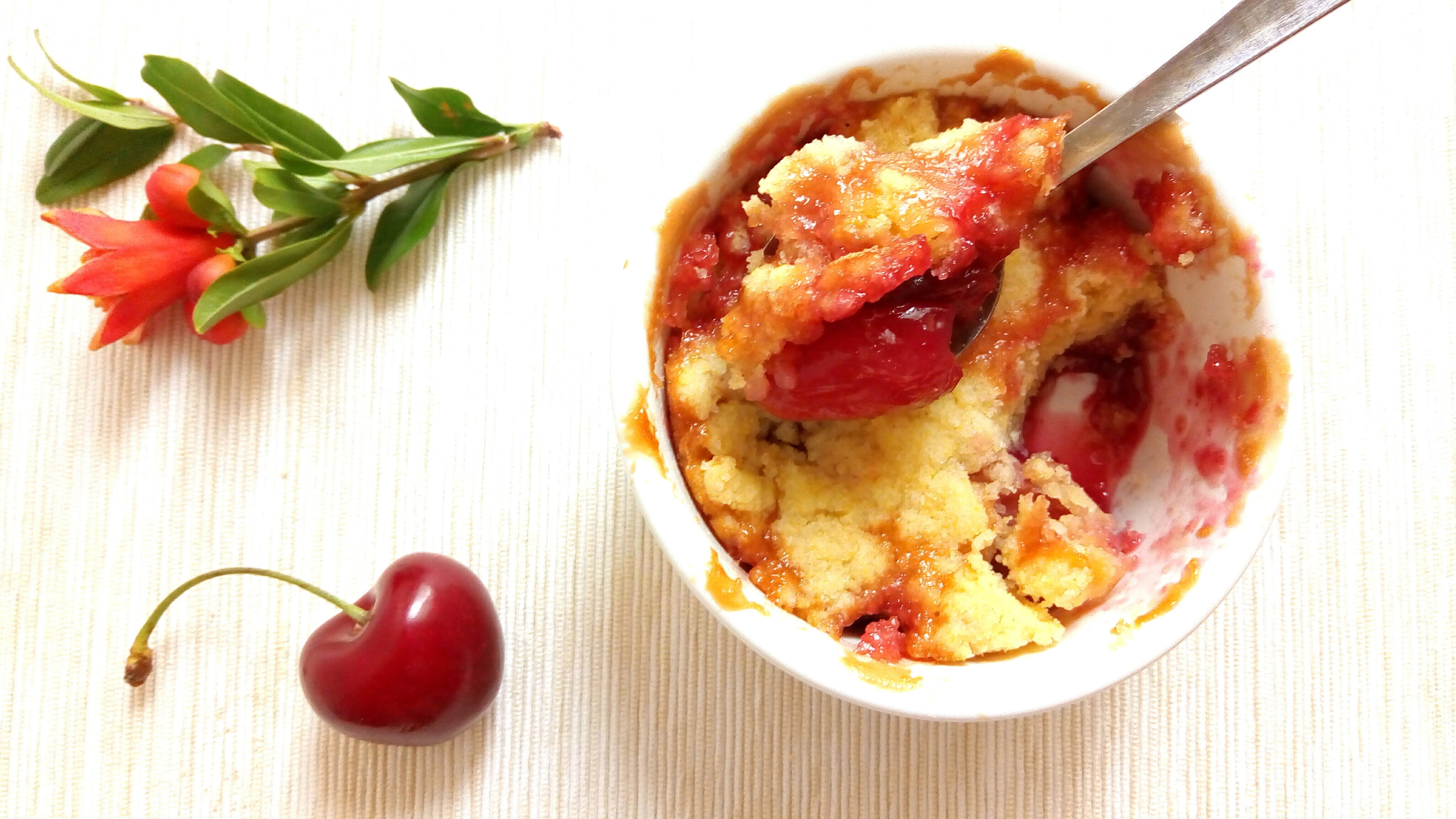 Crumble di ciliegie