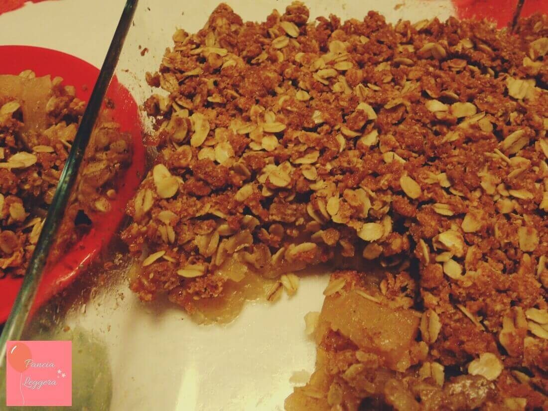 Crumble di mele con avena senza burro
