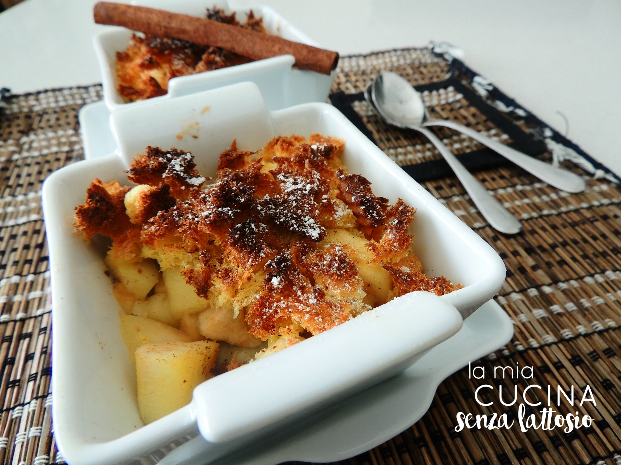 Crumble di mele con colomba senza lattosio