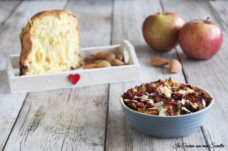 Crumble di mele e panettone