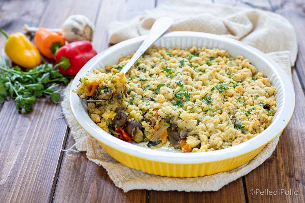 Crumble di verdure al forno