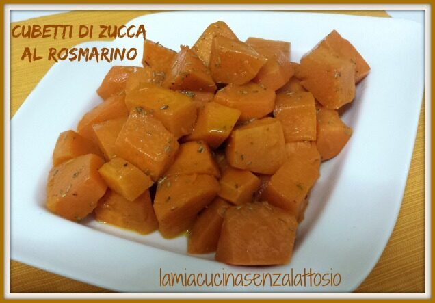 Cubetti di zucca al rosmarino