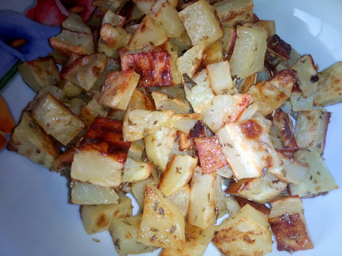 Cubotti di patate al forno