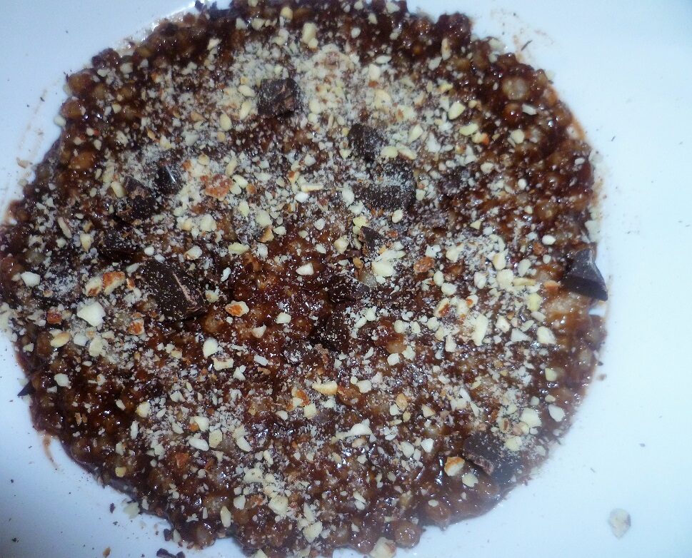 Cuccìa con mandorle e fondente