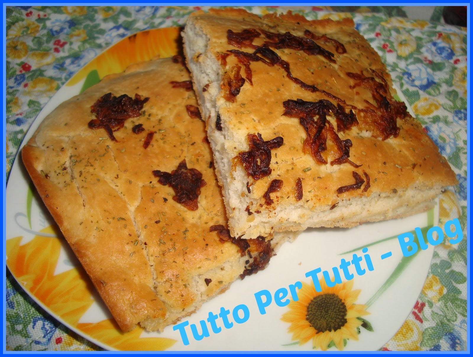 CUCINA – PANE & CO – FOCACCIA DI FARINA DI RISO E CIPOLLA ROSSA – gluten free