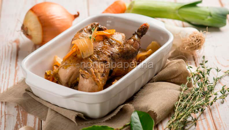Cucinando la cacciagione: pernici al forno con le verdure