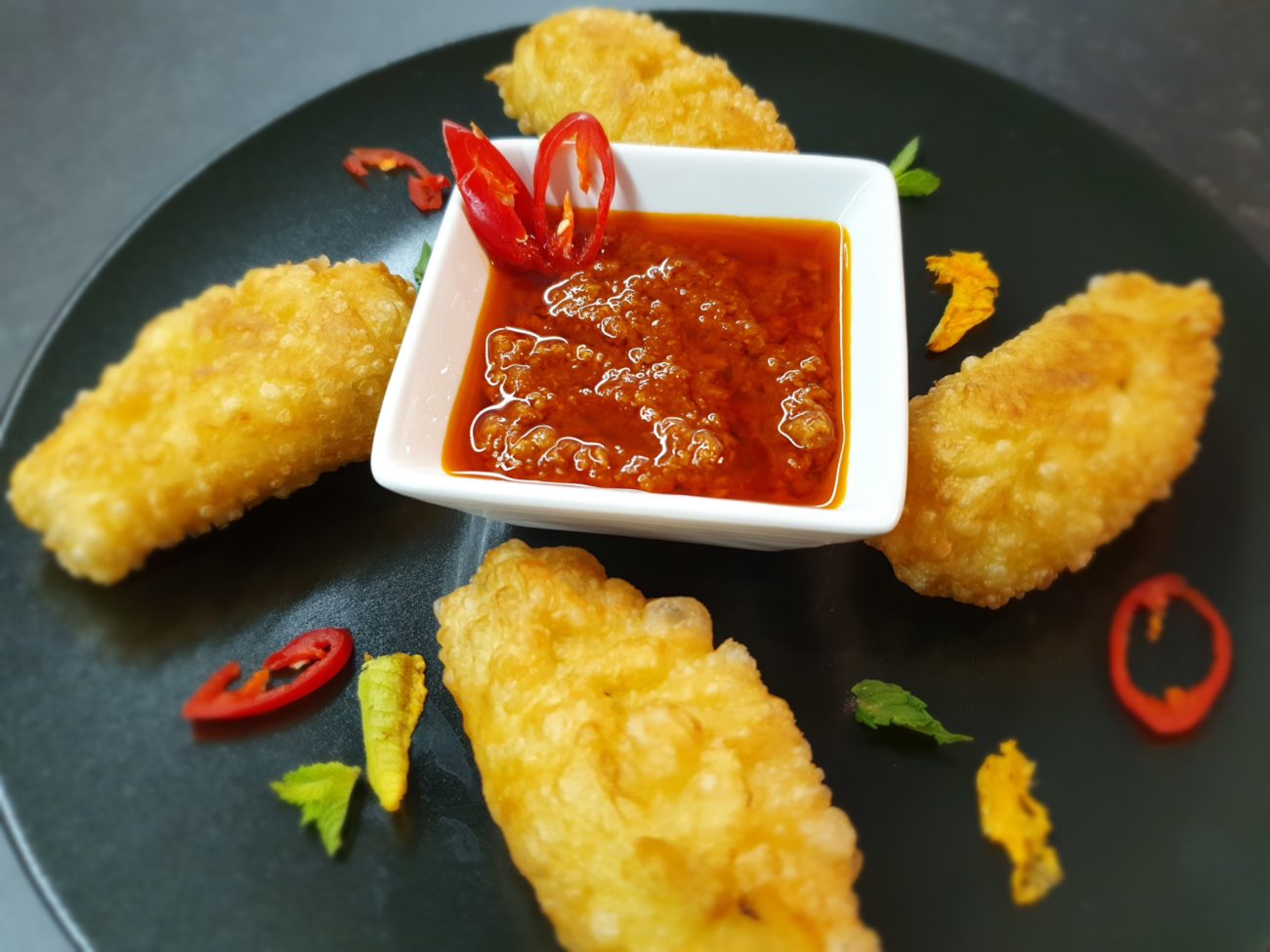 Culurgionis vegani con anacardi e peperoncino