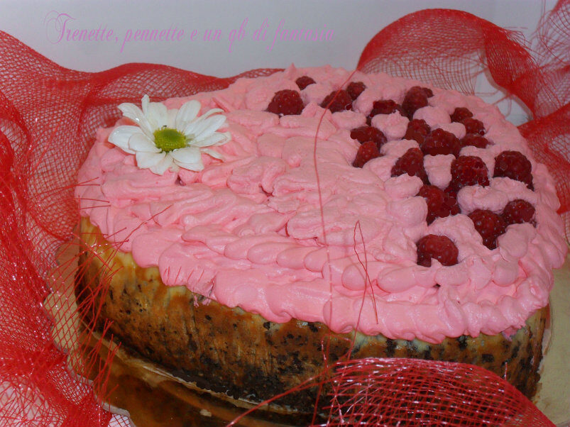Cuore di cheese-cake ai lamponi