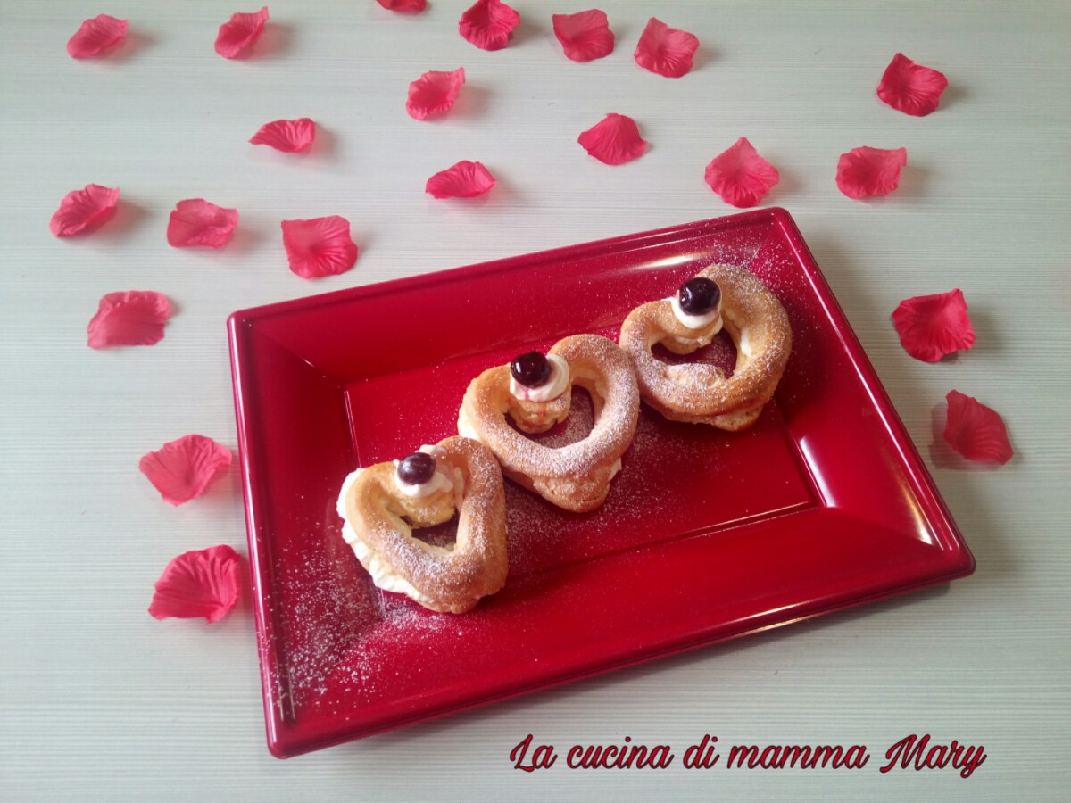 Cuori di bignè – ricetta per san valentino