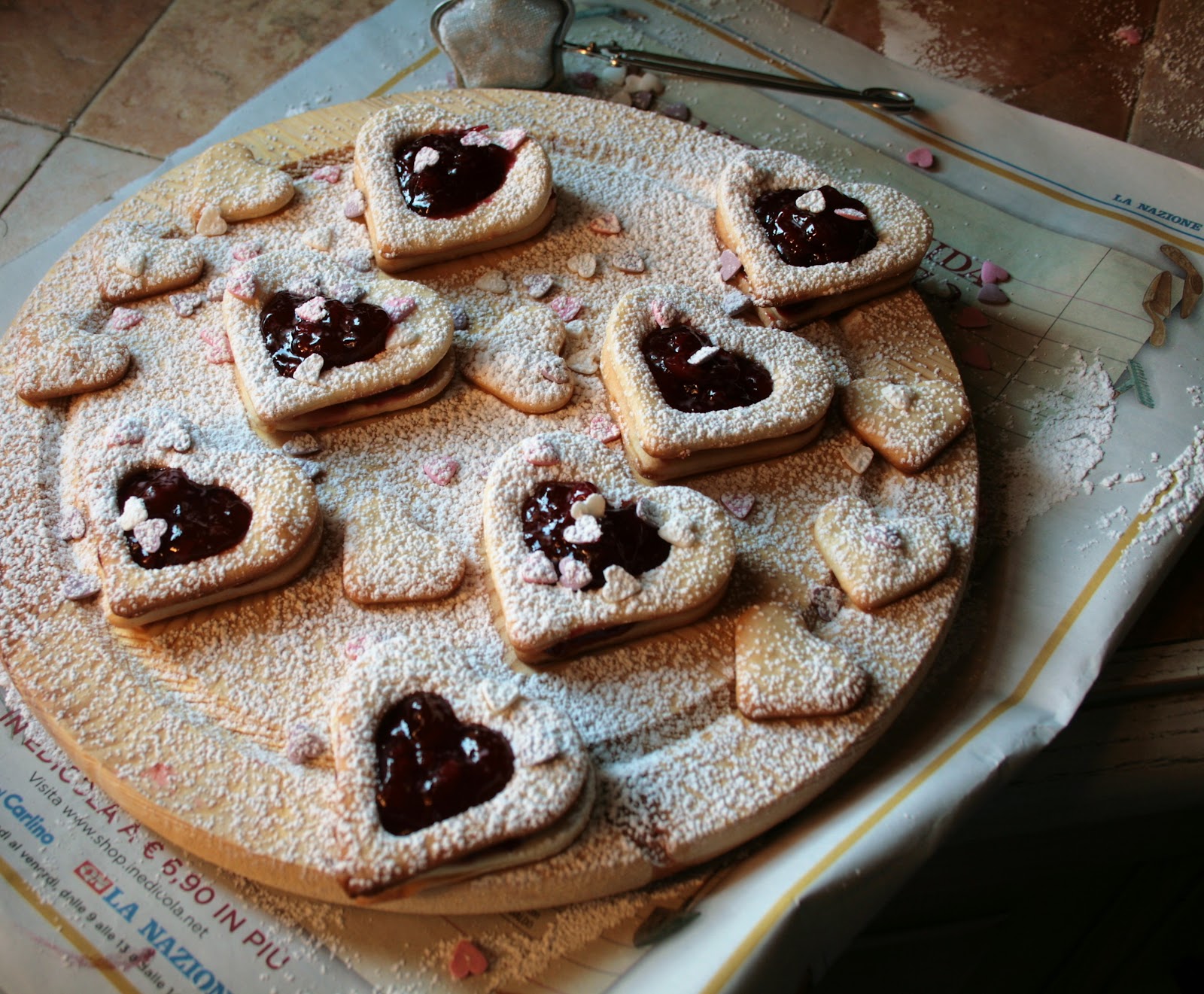 Cuori di biscotto e buon san valentino