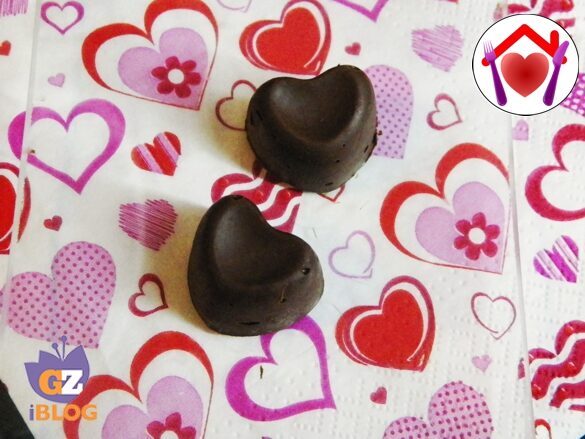 Cuori di cioccolato e nutella