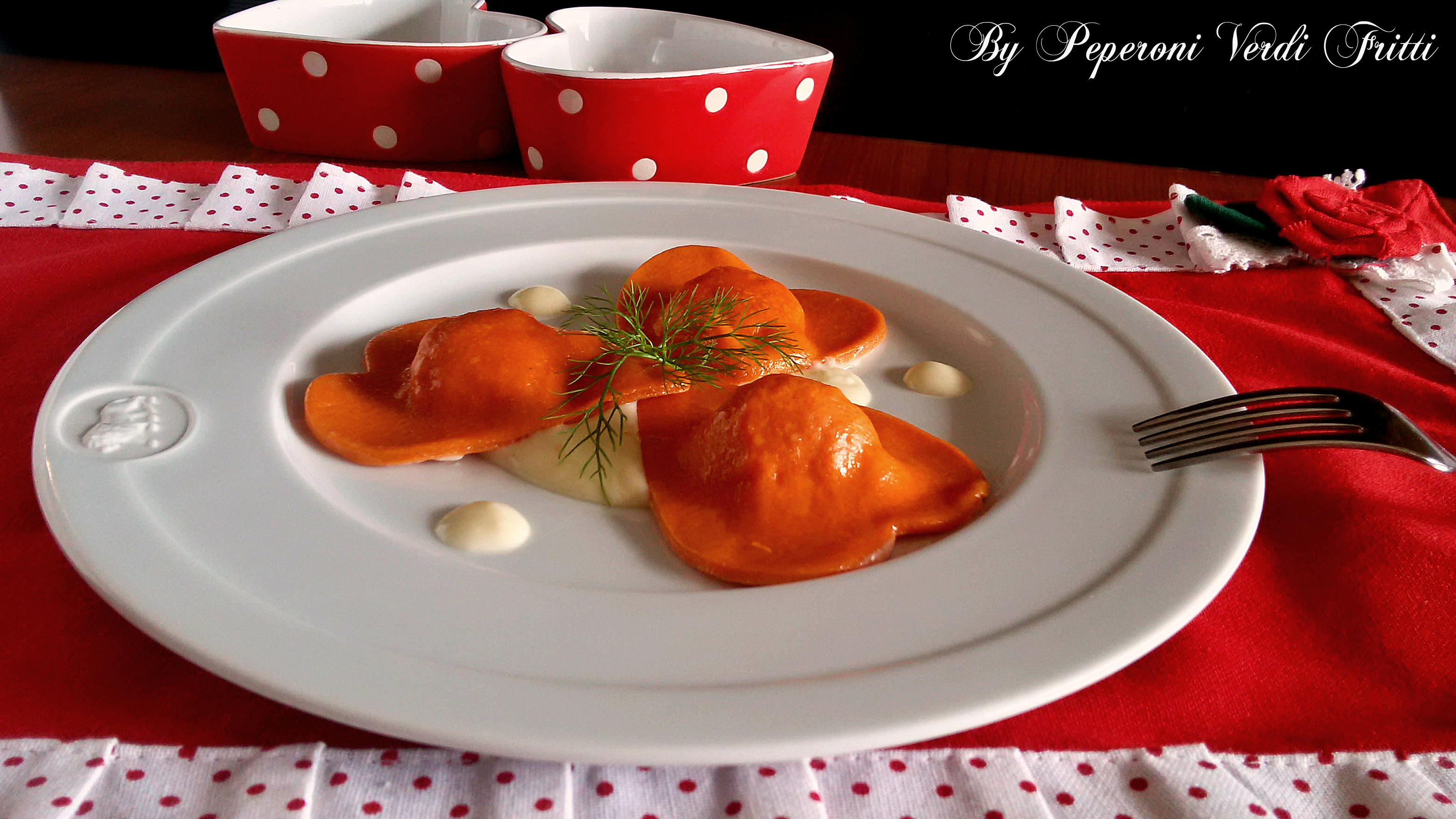 Cuori di san valentino con patate e speck