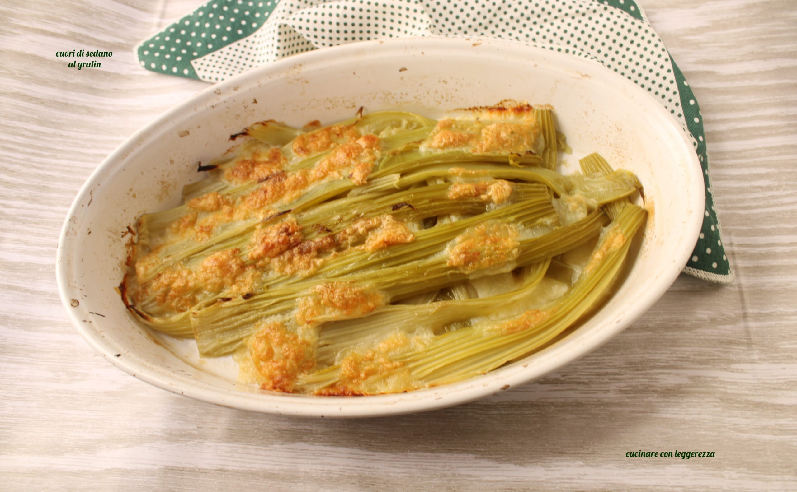 Cuori di sedano al gratin
