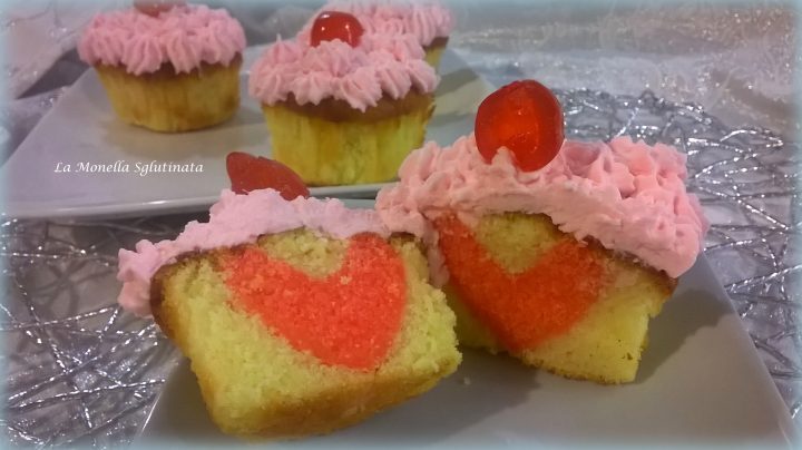Cup cake romantici sglutinati