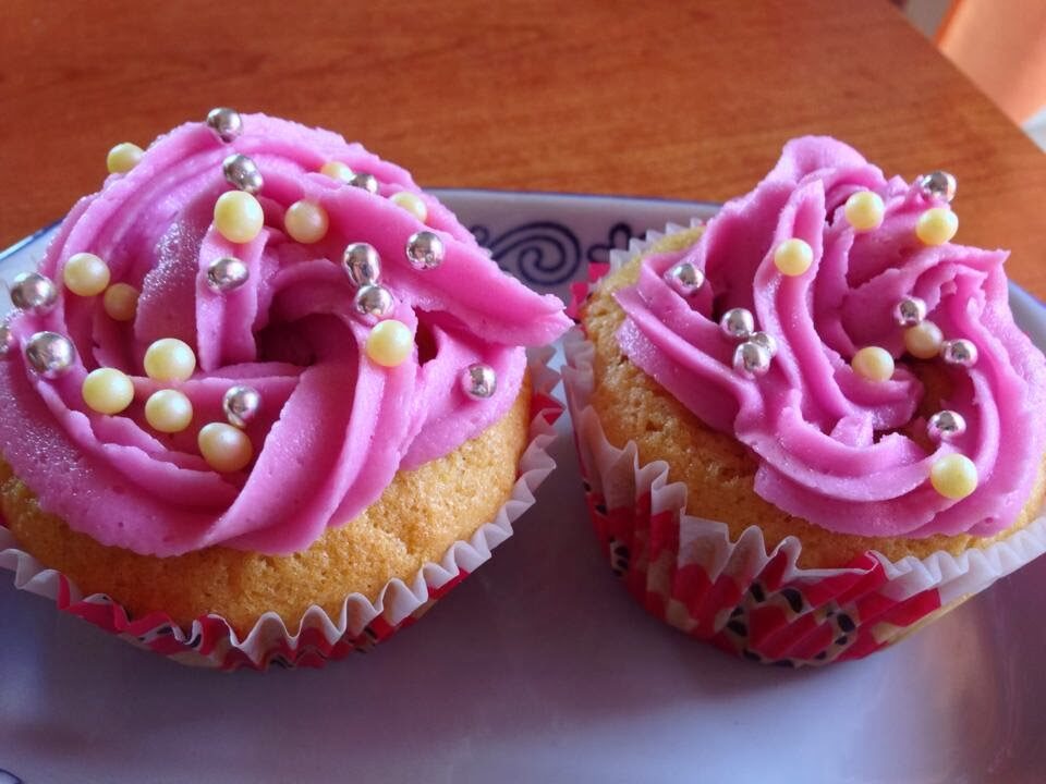 Cupcake alla crema rosa