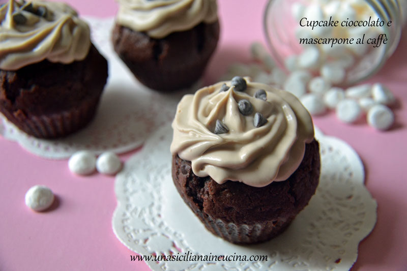 Cupcake cioccolato e mascarpone al caffè