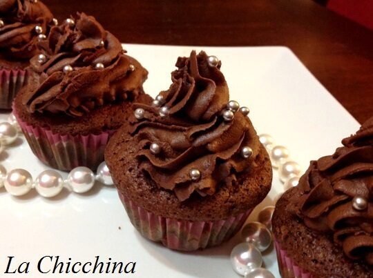 Cupecakes con pere e cioccolato