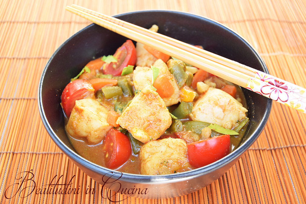 Curry red thai con cernia