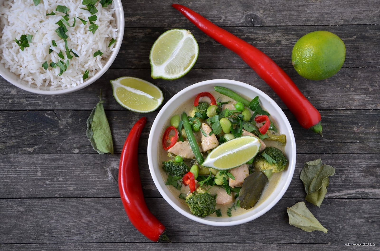 Curry verde thai di pollo