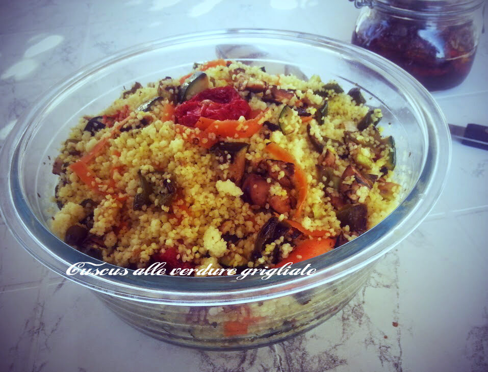 Cuscus alle verdure grigliate, melanzane, peperoni, zucchine