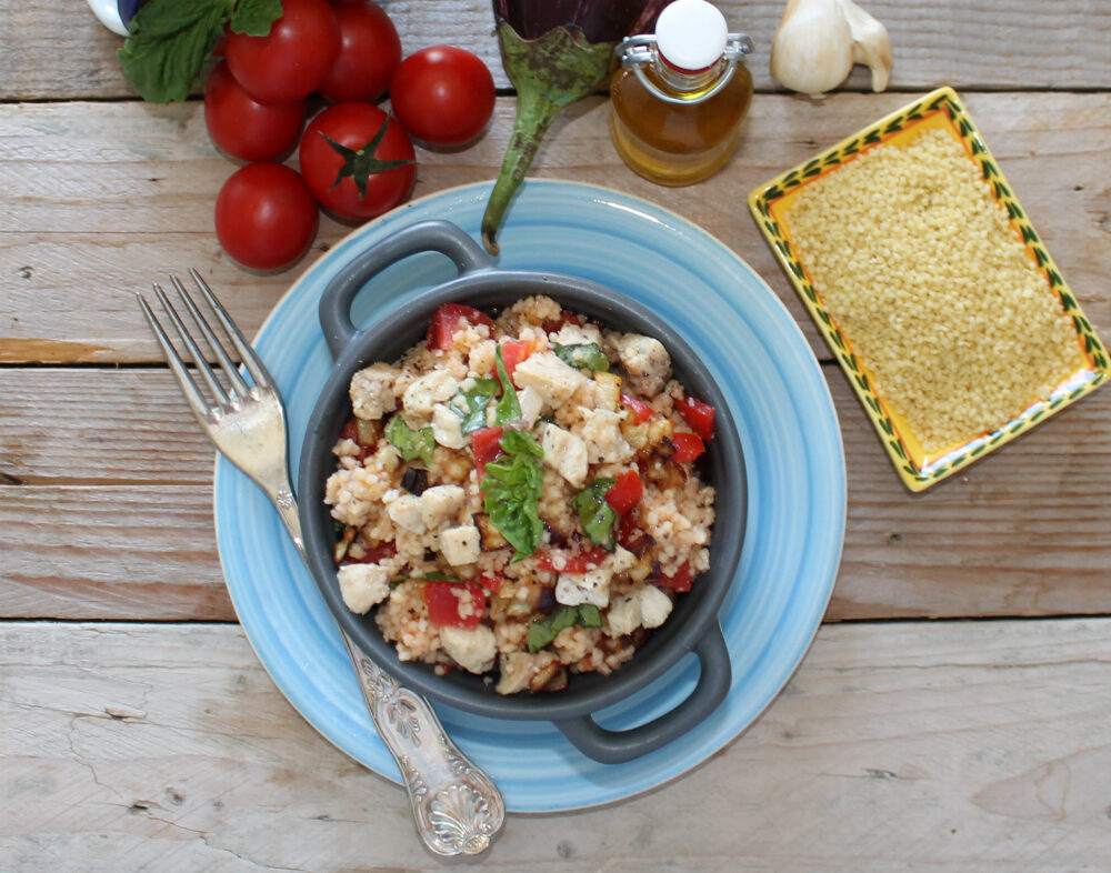 Cuscus con melenzane e pesce spada