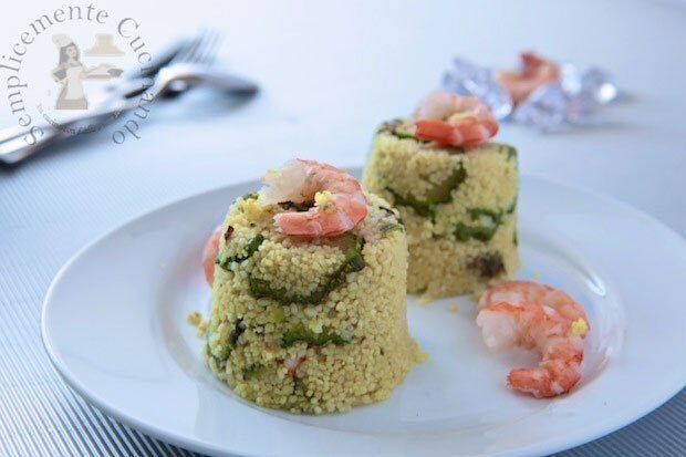 Cuscus gamberi zucchine e zenzero