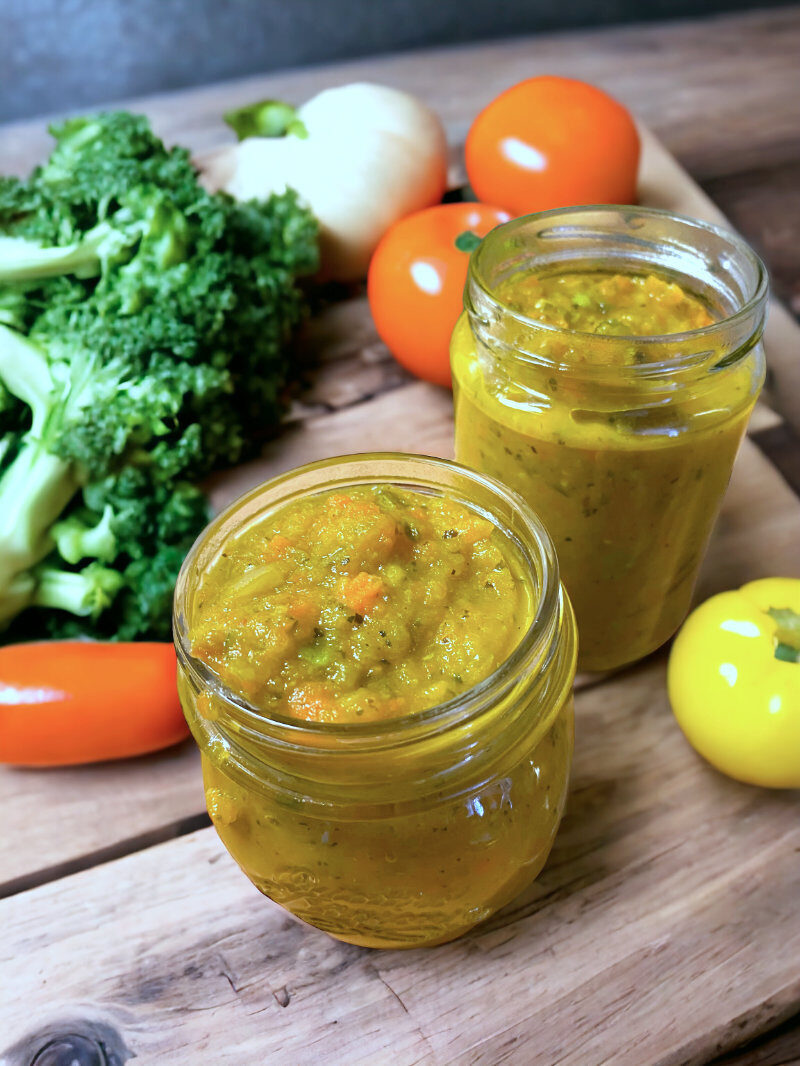 Dado vegetale con minestrone surgelato con monsieur cuisine e bimby