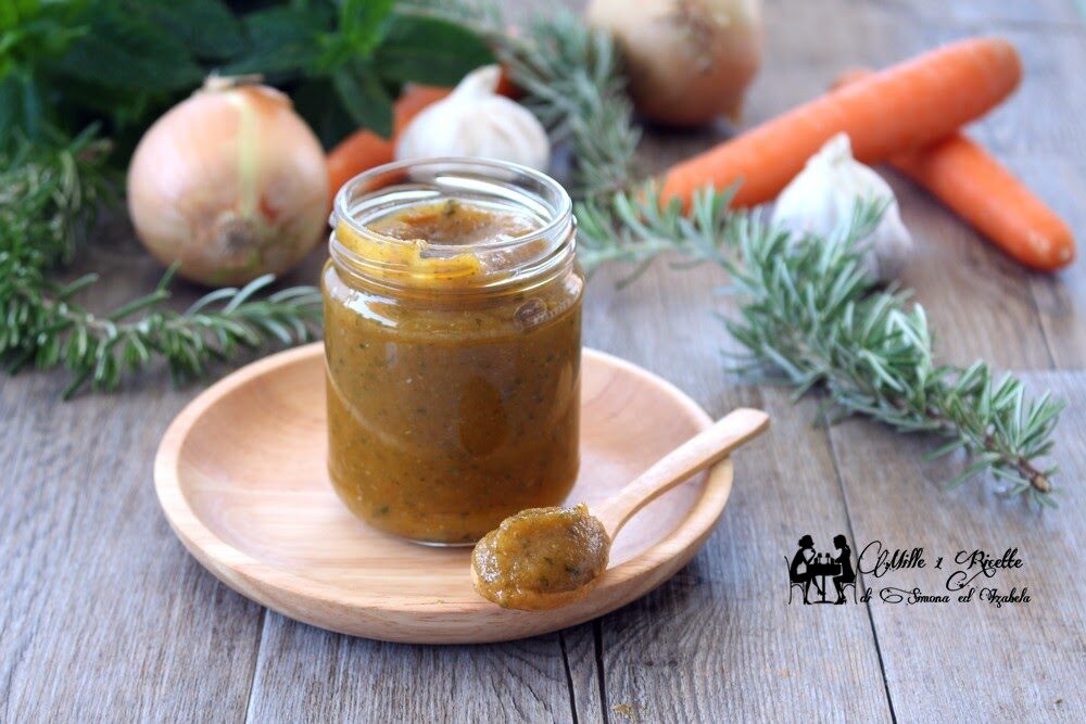 Dado vegetale, fatto in casa genuino e con prodotti freschi