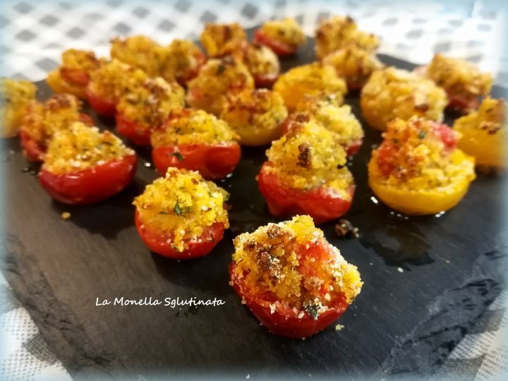 Datterini gratinati al forno senza glutine