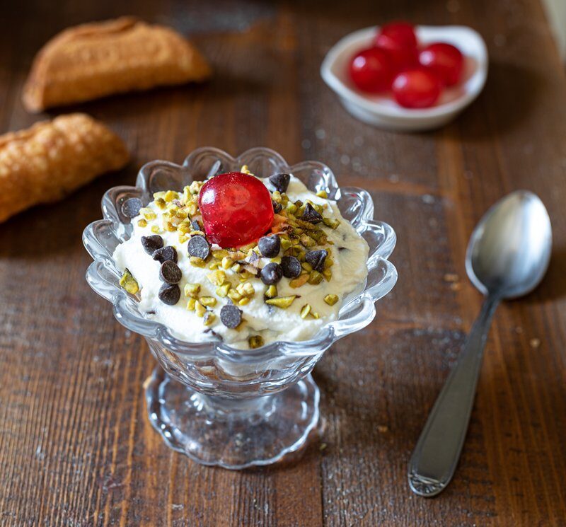 Dessert di cannolo siciliano