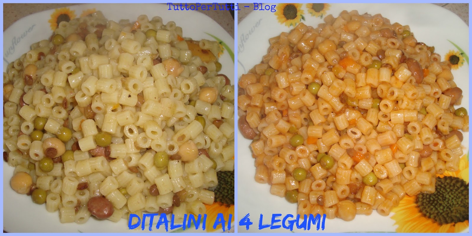 Ditalini ai 4 legumi – passo a passo