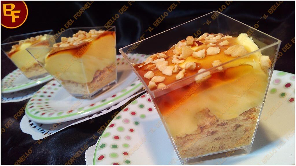 Dolce al cucchiaio con crema e sciroppo d’acero