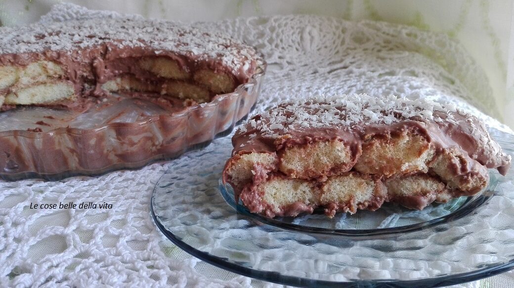 Dolce con savoiardi  al cioccolato senza cottura