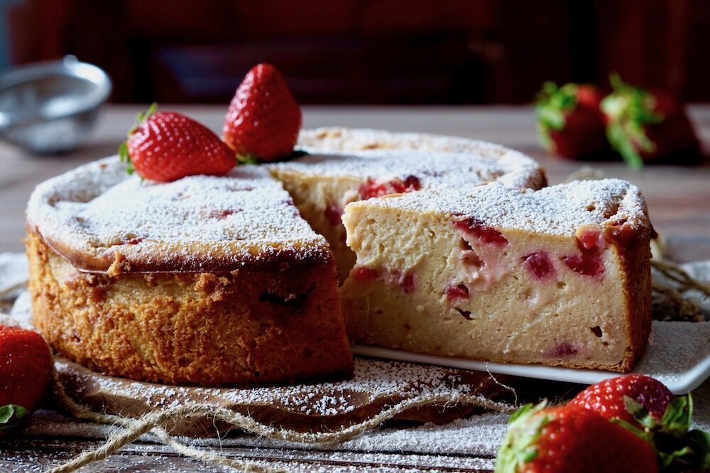 Dolce di fragole e ricotta