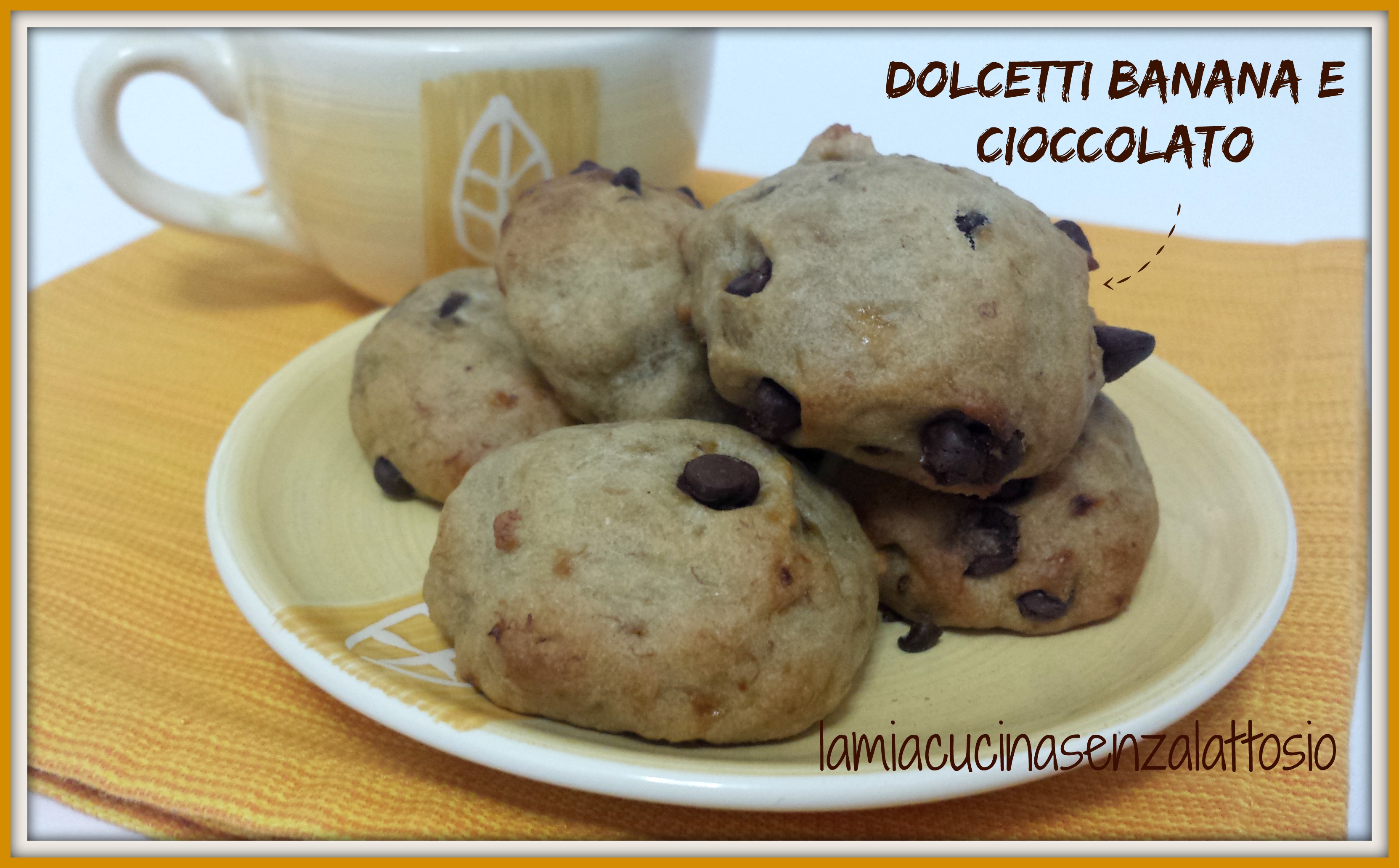 Dolcetti banana e cioccolato senza lattosio senza uova