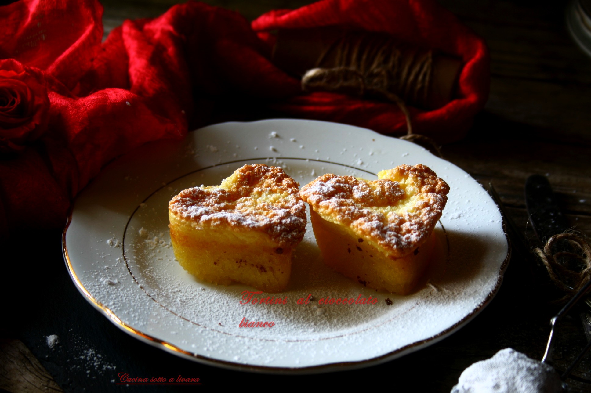 Dolci cuori al cioccolato bianco