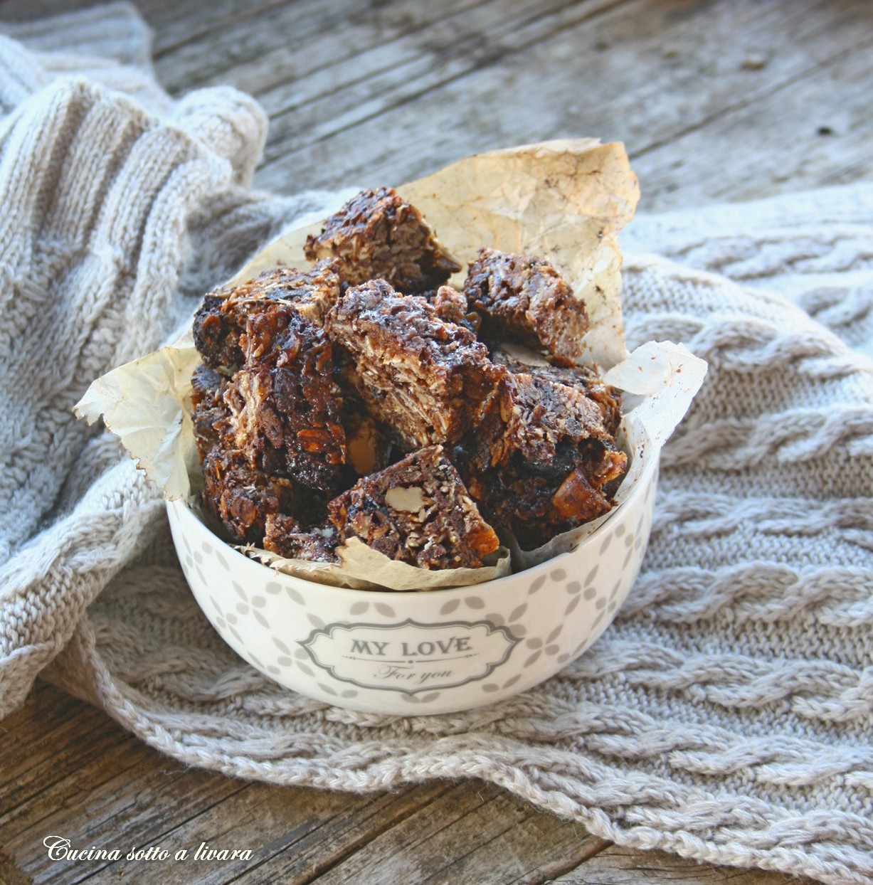 Dolci quadrotti del riciclo