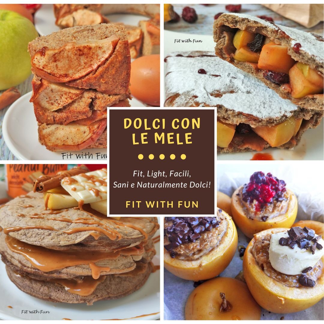 Dolci torte e snacks con le mele fit light e facili