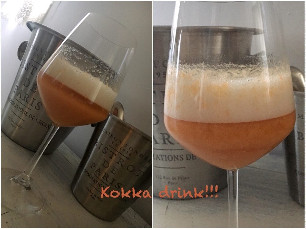 Drink kokka aperitivo con prosecco e albicocca